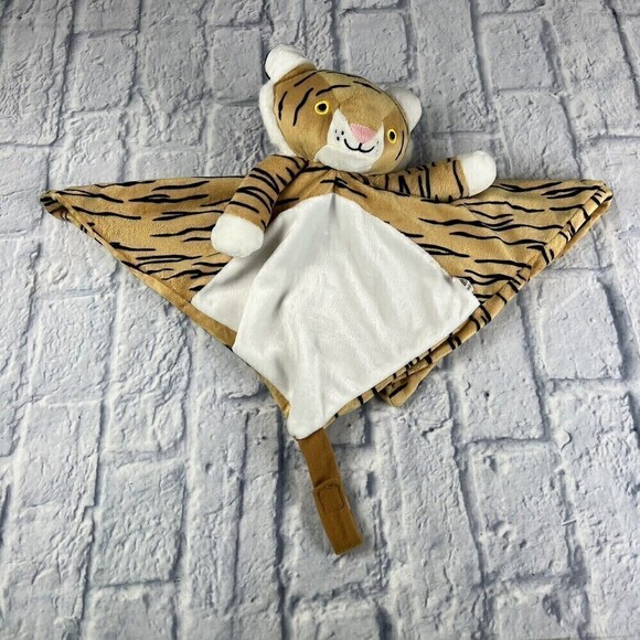 Musical Tiger Lovey Soft Square Orange Black 15 By 15, Detachable Music Device - Picture 5 of 14